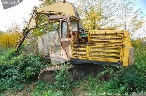 Image of Old excavator parts