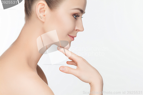 Image of Beautiful Girl face. Perfect skin
