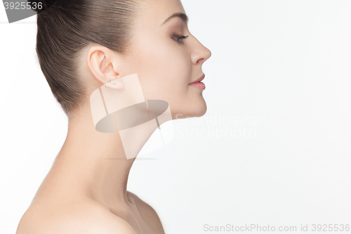Image of Beautiful Girl face. Perfect skin