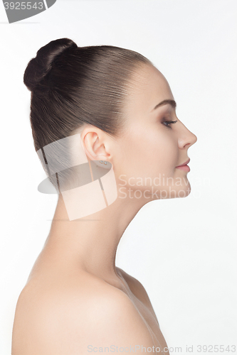 Image of Beautiful Girl face. Perfect skin