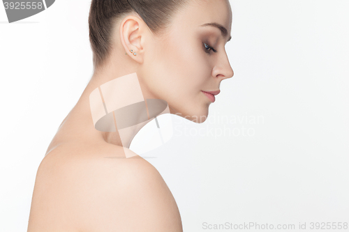 Image of Beautiful Girl face. Perfect skin