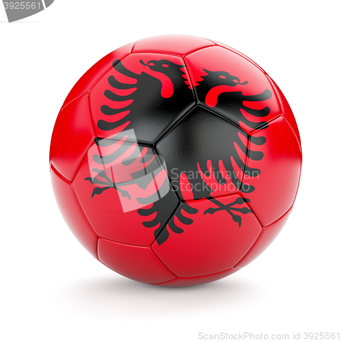 Image of Soccer football ball with Albania flag