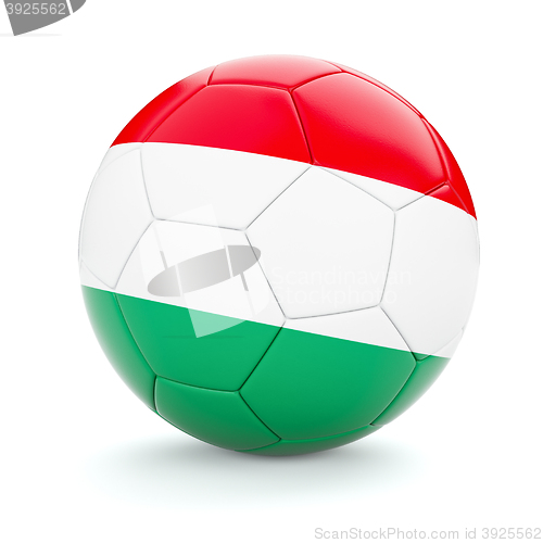 Image of Soccer football ball with Hungary flag