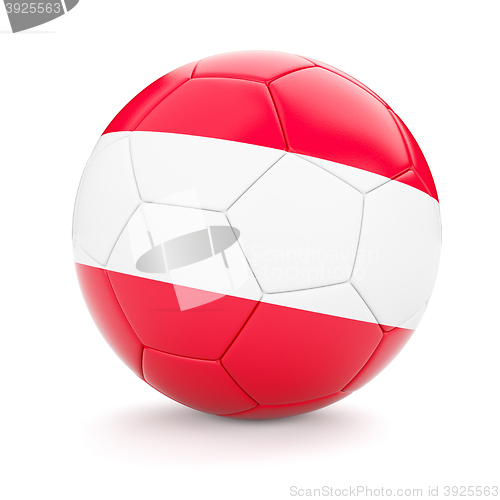 Image of Soccer football ball with Austria flag