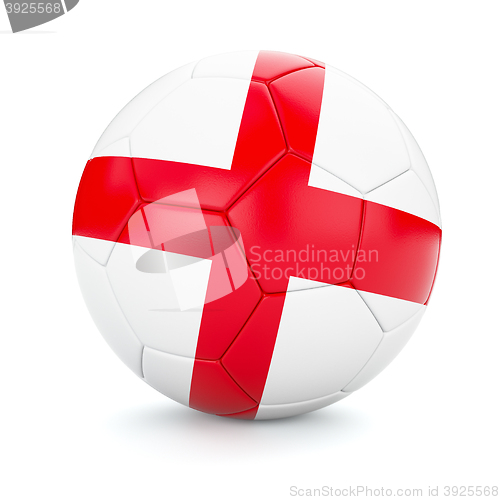 Image of Soccer football ball with England flag