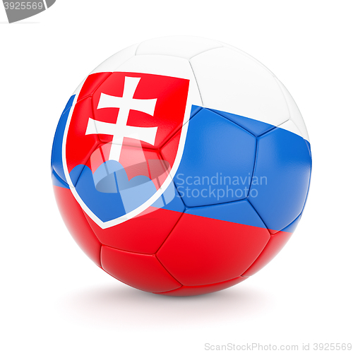 Image of Soccer football ball with Slovakia flag