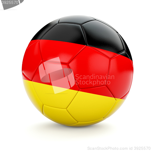 Image of Soccer football ball with Germany flag