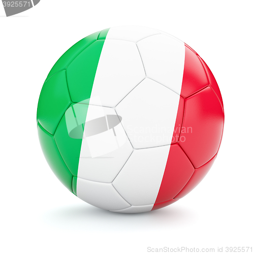 Image of Soccer football ball with Italy flag