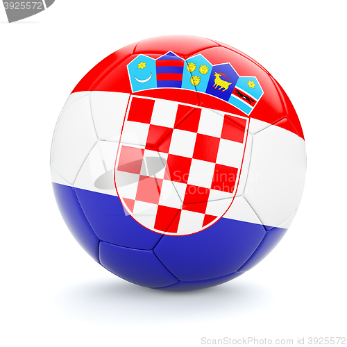 Image of Soccer football ball with Croatia flag