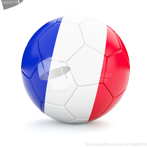 Image of Soccer football ball with France flag