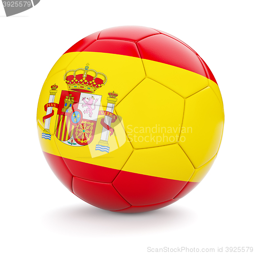 Image of Soccer football ball with Spain flag