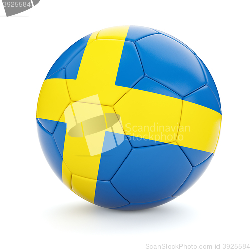 Image of Soccer football ball with Sweden flag