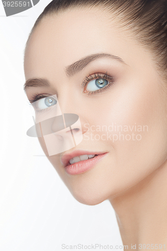 Image of Beautiful Girl face. Perfect skin