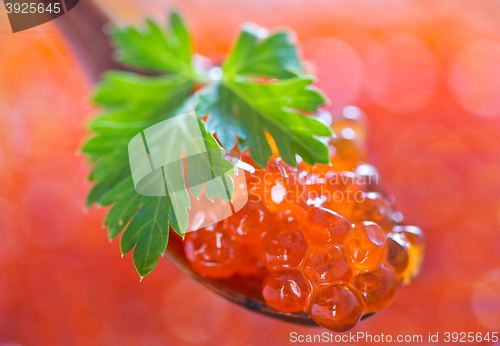 Image of red salmon caviar