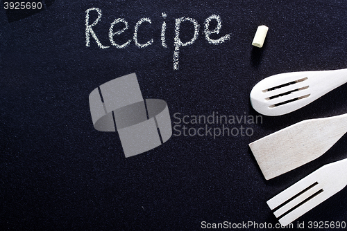 Image of black board for recipe