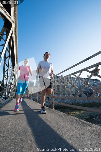 Image of couple jogging