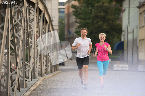 Image of couple jogging