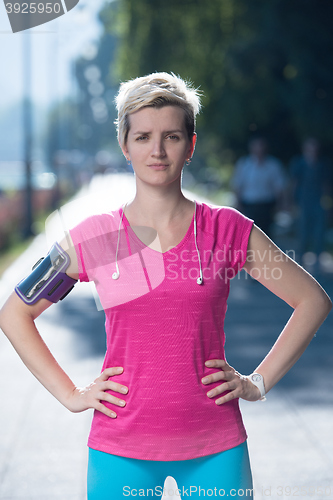 Image of jogging woman portrait