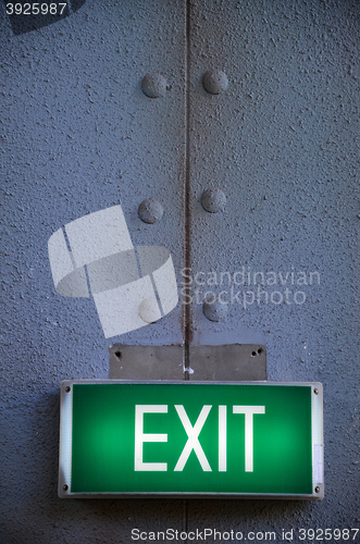 Image of Exit sign points the way out