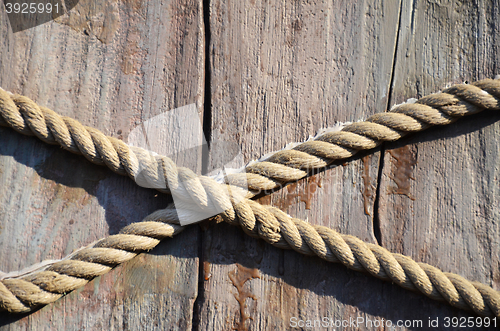 Image of Cross rope and wood