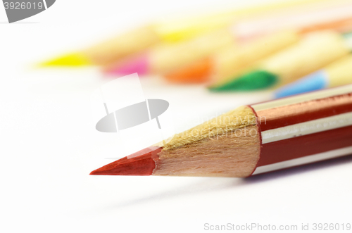 Image of Colored pencils with white background