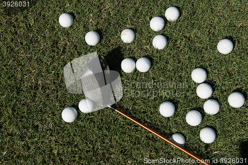 Image of golf balls background