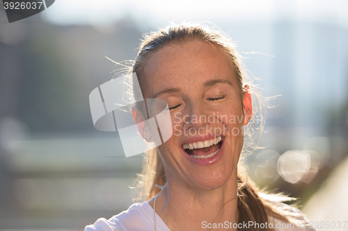 Image of jogging woman portrait