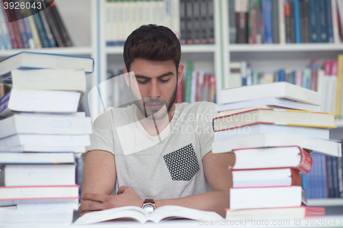 Image of student study  in school library