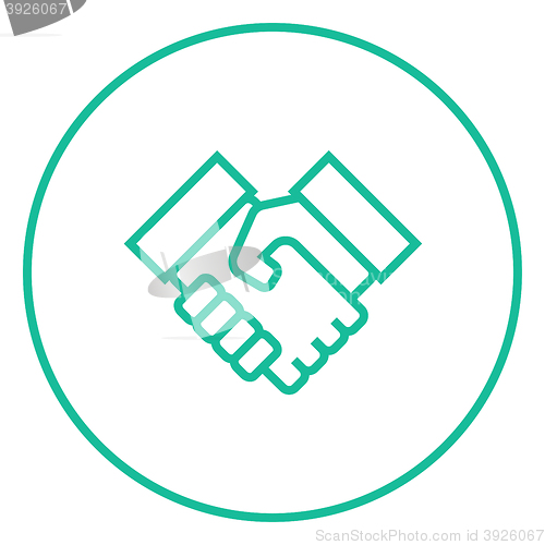 Image of Handshake line icon.