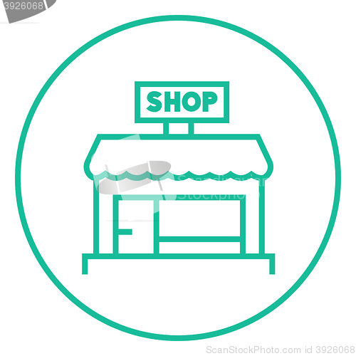 Image of Shop store line icon.