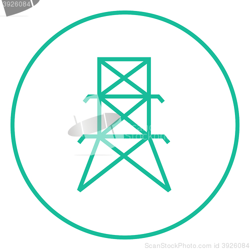 Image of Electric tower line icon.