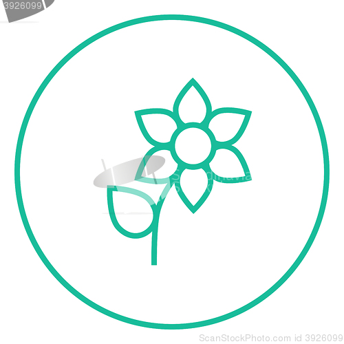 Image of Flower line icon.