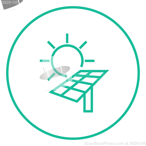 Image of Solar energy line icon.