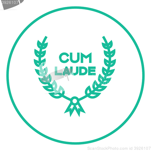 Image of Laurel wreath line icon.