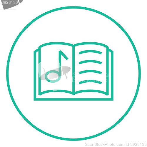 Image of Music book line icon.