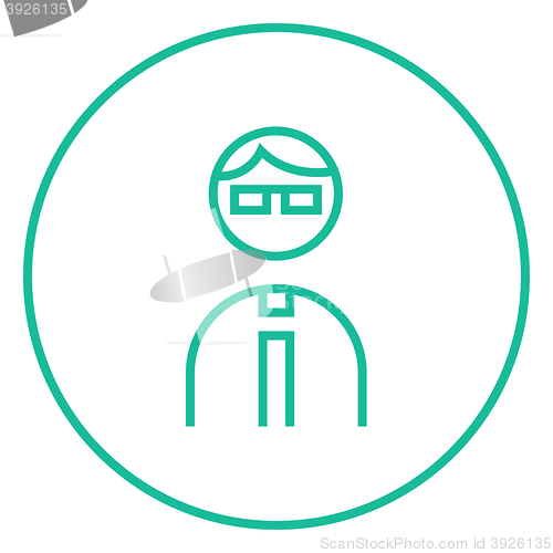 Image of Businessman line icon.