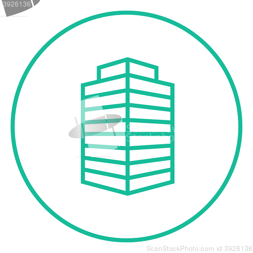 Image of Office building line icon.