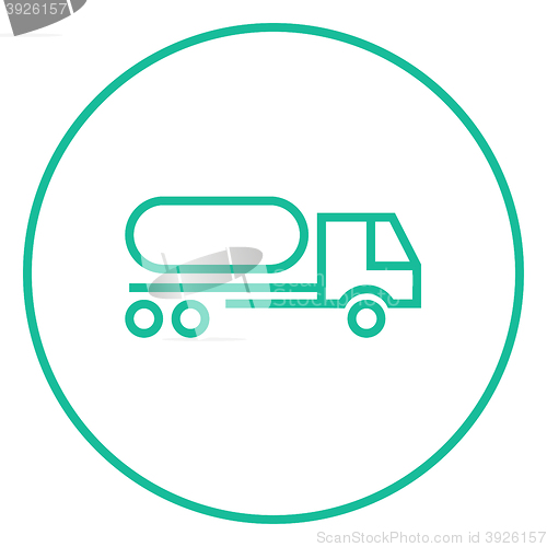 Image of Fuel truck line icon.