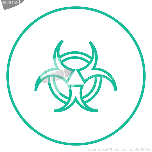 Image of Bio hazard sign line icon.