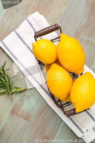 Image of Lemons on table top