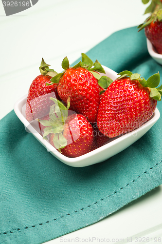 Image of Appetizing strawberry in the bowl