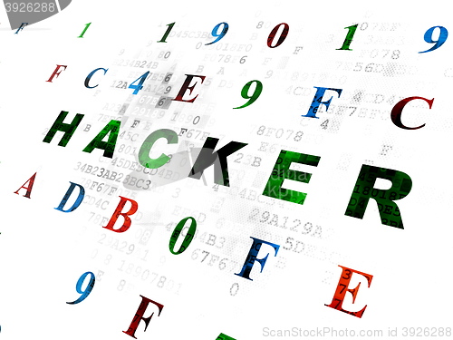 Image of Safety concept: Hacker on Digital background