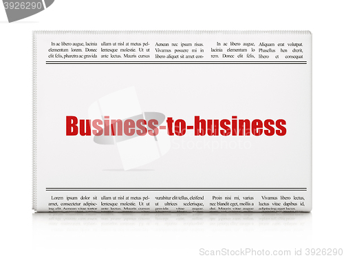 Image of Business concept: newspaper headline Business-to-business
