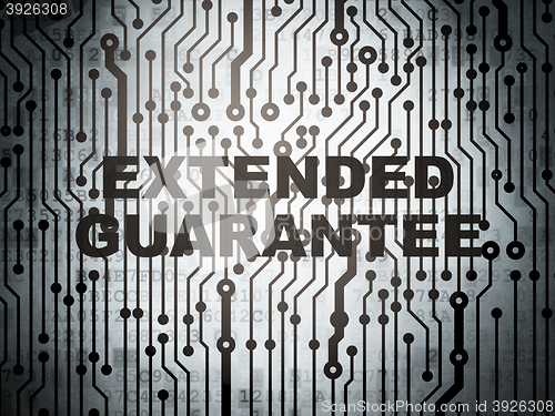 Image of Insurance concept: circuit board with Extended Guarantee