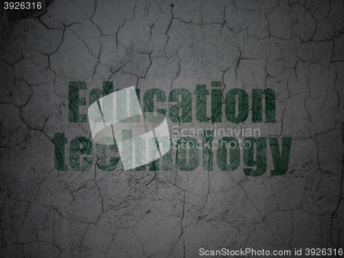 Image of Studying concept: Education Technology on grunge wall background