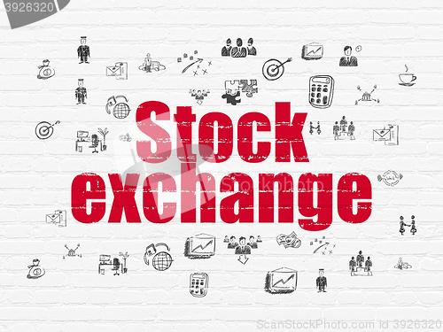 Image of Business concept: Stock Exchange on wall background
