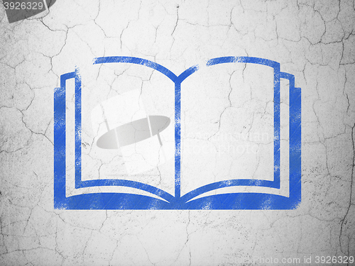 Image of Science concept: Book on wall background
