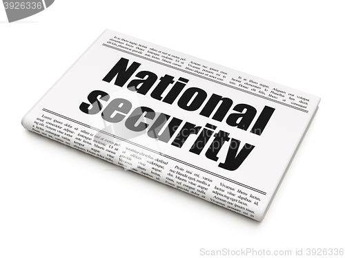 Image of Security concept: newspaper headline National Security