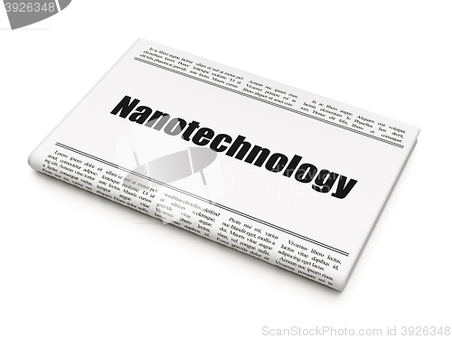 Image of Science concept: newspaper headline Nanotechnology