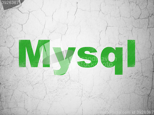 Image of Programming concept: MySQL on wall background